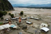 Vue des inondations provoquées par de violentes pluies de mousson, le 27 août 2022 à Mingora ( nord du Pakistan)