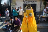 Une représentation de la "Santa Muerte" dans une rue du quartier de Tepito, le 1er octobre 2020 à Mexico