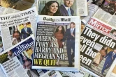 La Une des journaux britanniques consacrée à la décision du Prince Harry et de sa femme Meghan de se mettre en retrait, le 9 janvier 2020