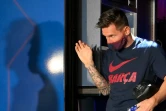 Lionel Messi arrive à l'hôtel du Barça après la défaite en quart de finale de Ligue des champions contre le Bayern Munich le 14 août 2020