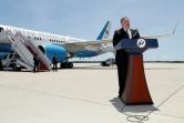 Le secrétaire d'Etat américain Mike Pompeo parle à la presse avant de partir pour l'Arabie saoudite, le 23 juin 2019 sur la base aérienne d'Andrews, près de Washington