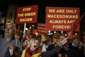 Manifestation en faveur du boycott du référendum sur le changement de nom de la Macédoine, le 30 septembre 2018 à Skopje