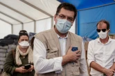 Janez Lenarcic dans un entrepôt du Programme alimentaire mondial (PAM) dans le camp d'Um Raquba, le 3 décembre 2020