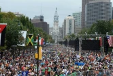 L'avenue Benjamin Franklin lors de la dernière messe du pape à Philadelphie, le 27 septembre 2015