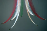 Des avions effectuent des figures pour célébrer le 70e anniversaire de l'indépendance à Islamabad le 14 août 2017