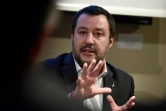 Le chef de file de la Ligue du Nord italienne, Matteo Salvini, lors d'un meeting à Milan, le 22 janvier 2018 