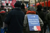 Des opposants à l'avortement manifestent dans le cadre de la "marche pour la vie", le 19 janvier 2025 à Paris  