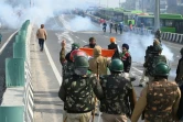 Heurts entre des agriculteurs indiens et les forces de police, le 26 janvier 2021 à New Delhi