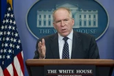 John Brennan lors d'un point presse, le 2 mai 2011 à la Maison Blanche sur la mort du chef d'Al-Qaïda Oussam ben Laden tué dans un raid des forces spéciales américaines le 1er mai 2011 à Abbottabad, au Pakistan