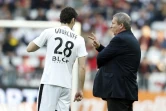 Yoann Gourcuff et Rolland Courbis lors du match Nice-Rennes, le 10 avril 2016 à l'Allianz Riviera