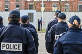 Cérémonie d'hommage à la policière tuée dans un commissariat de la ville, le 30 avril 2021 à Rambouillet (Yvelines)
