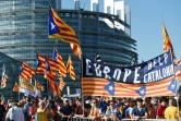 Des Catalans manifestent devant le Parlement européen, le 2 juillet 2019 à Strasbourg