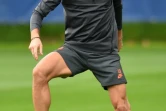 L'attaquant français de Chelsea, Olivier Giroud, à l'entraînement à Stoke d'Abernon, le 1er octobre 2019