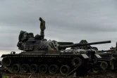 Un char turc stationné près de la frontière syrienne à Hassa, le 24 janvier 2018