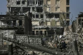 Un immeuble détruit par un bombardement russe, le 25 mars 2022 à Kharkiv