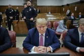 L'ancien président des Etats-Unis Donald Trump lors de son procés au tribunal pénal de Manhattan, le 19 avril 2024 à New York