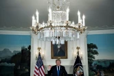 Donald Trump s'exprimant à propos de l'accord sur le nucléaire iranien depuis la Maison Blanche, à Washington, le 13 octobre 2017