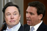 Combo photo de Elon Musk et Ron DeSantis, généré le 23 mai 2023