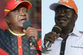 Photomontage fait le 7 août de portrait du président kényan Uhuru Kenyattaet du principal opposant Raila Odinga