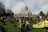 Manifestation de "gilets jaunes" devant le Sacré Coeur à Montmartre, le 23 mars 2019 à Paris