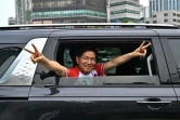 Le candidat du Parti du pouvoir au peuple (PPP) à la présidentielle sud-coréenne, Kim Moon-soo, le 1er juin 2025 lors d'un meeting de campagne à Séoul