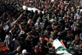 Funérailles le 12 novembre 2018, à Khan Younès, de trois des 7 Palestiniens tués lors d'une opération nocturne des forces spéciales israéliennes dans la bande de Gaza