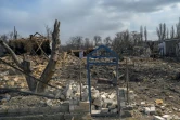 Des maisons détruites par une attaque des forces russes dans le village de Bachtanka, près de Mykolaïv, le 27 mars 2022 en Ukraine