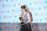 L'actrice Emma Stone récompensée aux Bafta, le 12 février 2017 à Londres 