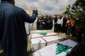 Les funérailles de victimes de l'explosion d'une citerne d'essence, le 18 août 2021 à al-Daouseb, dans la région du Akkar, au Liban