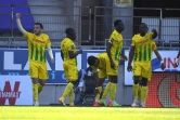 Les joueurs de Nantes exultent après un but lors du match de Ligue 1 à Strasbourg, le 25 avril 2021