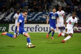 L'attaquant de Bourg-en-Bresse Julien Begue marque et signe la victoire face à Toulouse en 16e de finale de la Coupe de France au stade Marcel Verchere