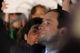 Benoit Hamon lors d'un rassemblement politique le 18 janvier 2017 à Paris