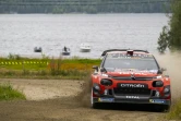 Sébastien Ogier (Citroën) lors du rallye de Finlande, à Jyvaskyla, le 2 août 2019