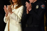 La première Dame des Etats-Unis Melania Trump pendant le discours sur l'état de l'Union de son mari Donald Trump 