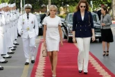 La princesse Lalla Salma  et l'épouse du président, Brigitte Macron, le 14 juin 2017