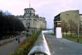 Le Mur de Berlin à hauteur du Reichstag à Berlin le 10 novembre 2019 
