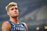 Le décathlonien français Kevin Mayer contraint à l'abandon sur blessure lors des Mondiaux d'athlétisme, le 3 octobre 2019 à Doha  