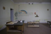 Salle de classe abandonnée dans la cité russe de Pyramiden, le 21 septembre 2021