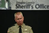 Le shériff John Hamlin du comté de Douglas lors d'une conférence de presse le 2 octobre 2015 au lendemain d'une fusillade qui a fait 10 morts dont le tueur sur un campus universitaire dans l'Oregon 