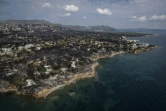 Vue aérienne de Mati, près d'Athènes, le 26 juillet 2018, ravagé par un incendie trois jours plus tôt.