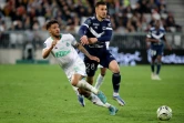 Appel de balle de Denis Bouanga, de Saint-Etienne, contre Bordeaux en Ligue 1 le 20 avril 2022 au Matmut Atlantique stadium à Bordeaux