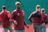 Sadio Mané, photographié à l'entraînement le 6 mai 2019 à Liverpool, sera privé de ses coéquipiers habituels d'attaque chez les Reds Mohamed Salah et Roberto Firmino