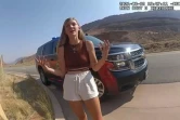 Image issue de la caméra piéton d'un policier montrant Gabrielle Petito à Moab City, dans l'Utah, le 12 août 2021