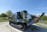 Réplique d'un char français Schneider CA1 durant la bataille du Chemin des Dames, le 6 avril 2017 à Berry-au-Bac
