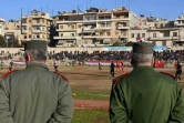 Les clubs syriens d'Al-Ittihad et Al-Hurriya s'affrontent à Alep le 28 janvier 2017, pour le premier match de ligue syrienne organisé depuis plus de 4 ans