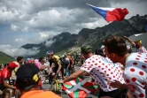 Le coureur cycliste belge Wout Van Aert de l'équipe Jumbo-Visma, emmène l'échappée dans le col du Tourmalet lors de la 6e étape du Tour de France courue jeudi entre Tarbes et Cauterets-Cambasque dans les Pyrénées le 6 juillet 2023