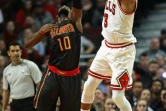 Dwyane Wade lance un tir pour les Bulls, le 25 janvier 2017 à Chicago face à Atlanta