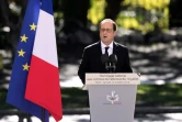 Le président François Hollande lors de l'hommage national aux victimes des attentats de Nice le 15 octobre 2016