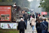 Des touristes visitent le parc archéologique "Ravne" près de Visoko, le 24 octobre 2020 en Bosnie