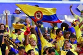 Le supporters colombiens fêtent la qualification de leur équipe à l'issue de la victoire sur le Sénégal à Samara, le 28 juin 2018